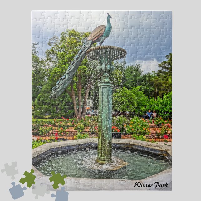 Pfauenbrunnen & Rose Garden im Winter Park FL Puzzle (Von Creator hochgeladen)