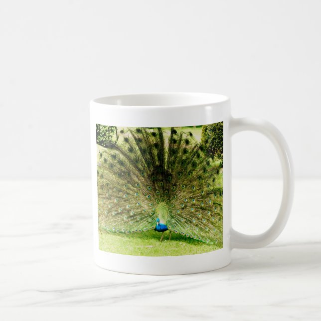 Pfauendarstellungsfarben Tasse (Rechts)