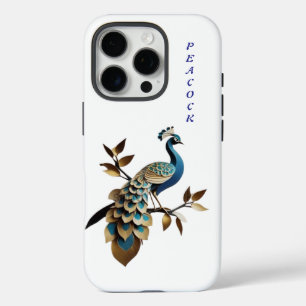 Pfauendeckungsdesign iPhone 16 Pro Hülle