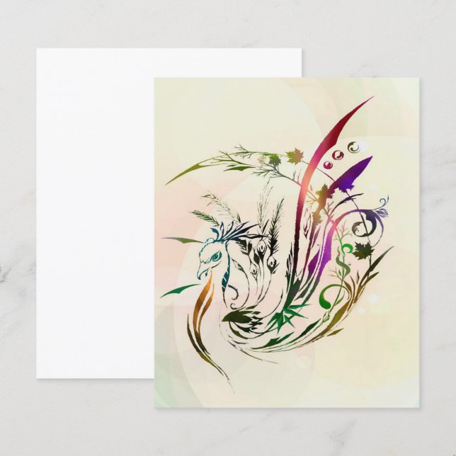 Pfauendekor | Modernes Design (Vorne/Hinten)