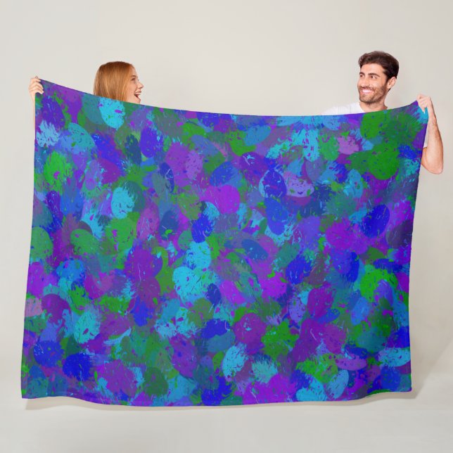 Pfauenfarbe Fleecedecke (Beispiel)