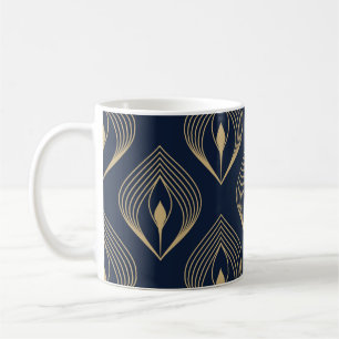 Pfauenfeather ombre Muster ditzy Blumenmotiv. Kaffeetasse