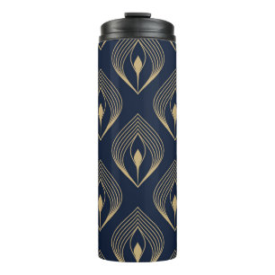 Pfauenfeather ombre Muster ditzy Blumenmotiv. Thermosbecher