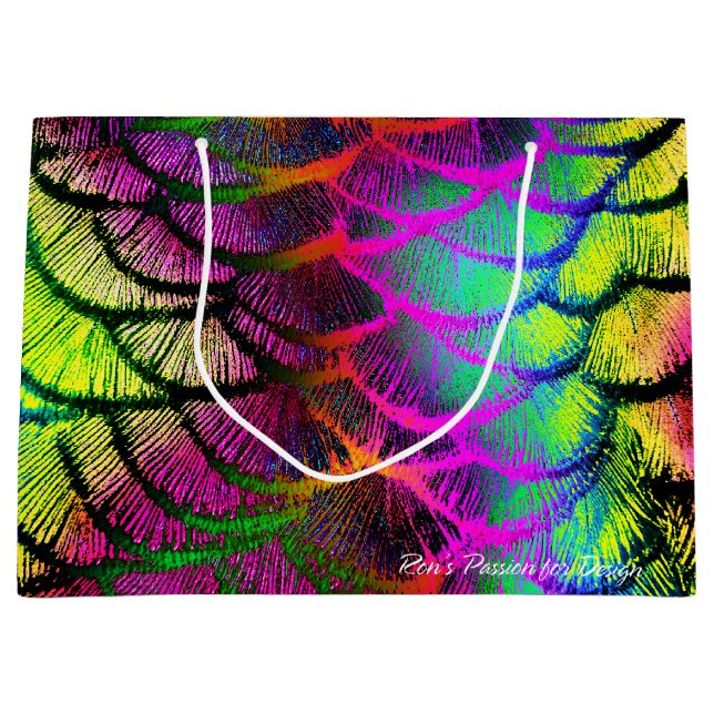 Pfauenfeathers 1 große geschenktüte (Vorderseite)