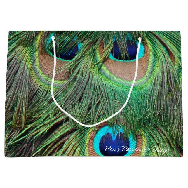 Pfauenfeathers 3 große geschenktüte (Vorderseite)