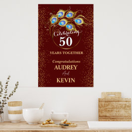 Pfauenfeathers 50. Hochzeitstag Poster