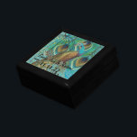 Pfauenfeathers Damask Hochzeitstag Geschenkbox<br><div class="desc">Die Personalisierte Schmuckbox oder die Gedächtnisbox - Elegante Weihnachtsgeschenke zum Geburtstag oder Valentinstag Geschenke zum Hochzeitsfeiern - im Custom Designer für Black Lacquer aufbewahren</div>