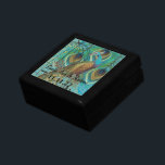Pfauenfeathers Damask Hochzeitstag Geschenkbox<br><div class="desc">Die Personalisierte Schmuckbox oder die Gedächtnisbox - Elegante Weihnachtsgeschenke zum Geburtstag oder Valentinstag Geschenke zum Hochzeitsfeiern - im Custom Designer für Black Lacquer aufbewahren</div>