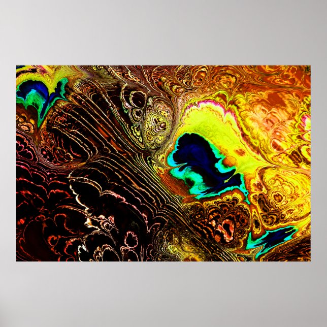 PfauenFeathers Fraktal 1 Print Poster (Vorne)