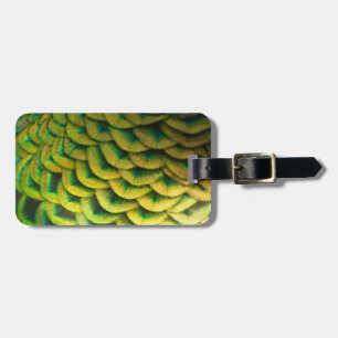 Pfauenfeathers II Farbenfrohe Natur Gepäckanhänger