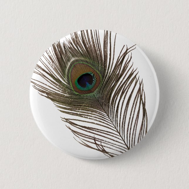 Pfauenfeder Button (Vorderseite)
