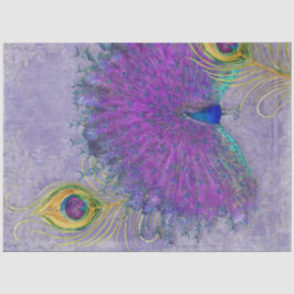 Pfauenfeder Entdeckungsseite Lila Lavendel Vintag Seidenpapier