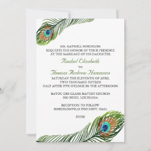 Pfauenfeder Hochzeit Einladungen