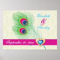 Pfauenfeder-Juwel-Hochzeitstag