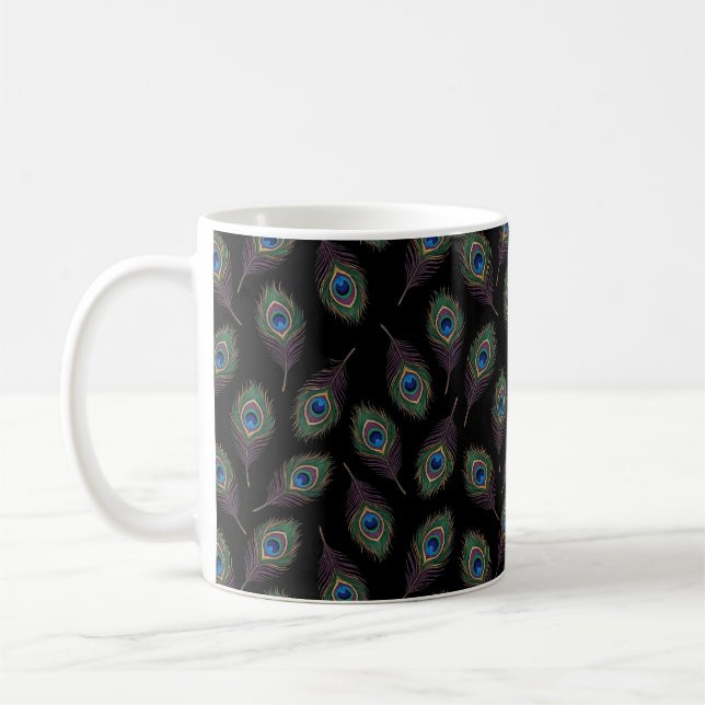 Pfauenfeder Kaffeetasse (Links)