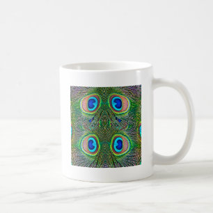 Pfauenfeder-Kaleidoskop-Druck Tasse