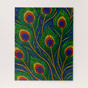 Pfauenfeder-Mosaik Puzzle