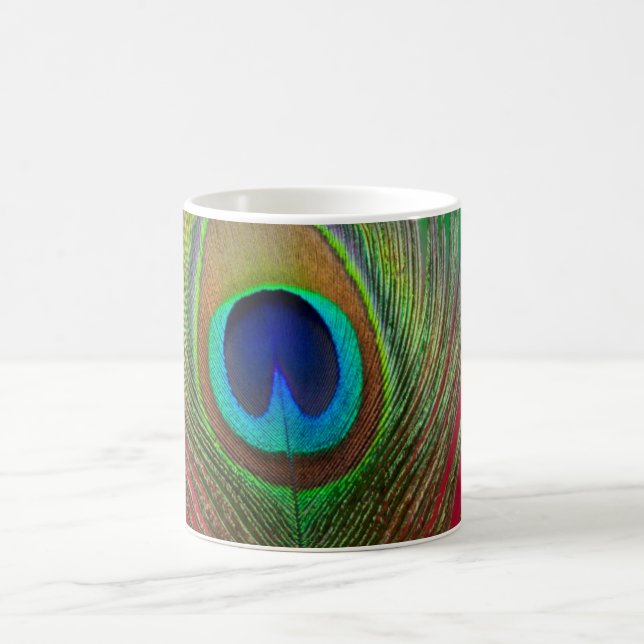 Pfauenfeder nah tasse (Mittel)