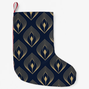 Pfauenfeder-Ombre-Muster ditzy florales Motiv. Kleiner Weihnachtsstrumpf