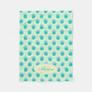 Pfauenfeder Oval Muster Aqua genannt Decke