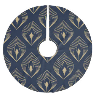 Pfauenfeder Polyester Weihnachtsbaumdecke