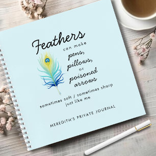 Pfauenfeder Sassiger Motivationszitat Journal Notizbuch