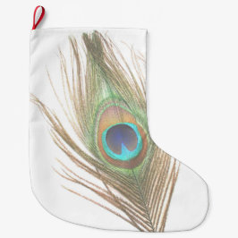 Pfauenfeder zweiseitig großer weihnachtsstrumpf