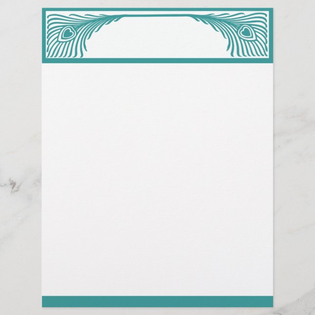 Pfauenfederborder individuell anpassbar (Vorderseite)