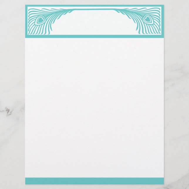 Pfauenfederborder individuell anpassbar (Vorderseite)