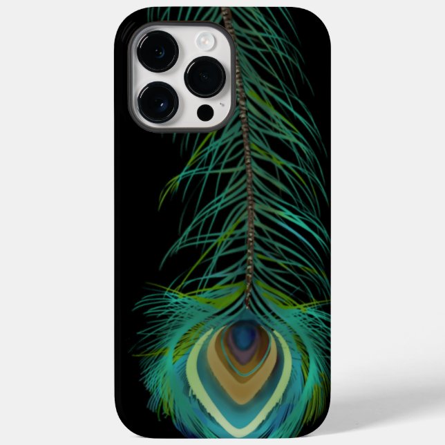 Pfauenfederhalter, die Sie als Hintergrundfarbe au Case-Mate iPhone Hülle (Rückseite)