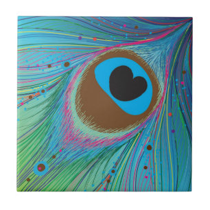 Pfauenfederhalter-Hintergrund Fliese