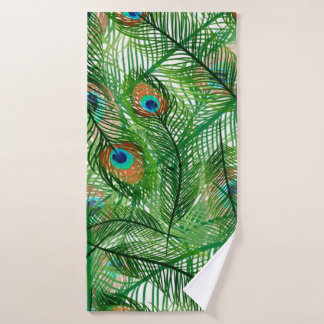 Pfauenfedermuster Badehandtuch