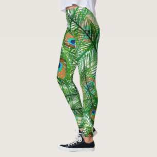 Pfauenfedermuster Leggings