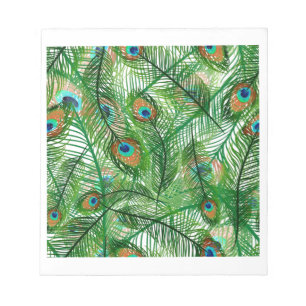 Pfauenfedermuster Notizblock