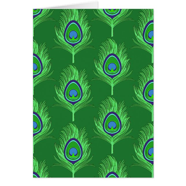 PfauenFedern, Grün auf Smaragdgrün (Vorne)