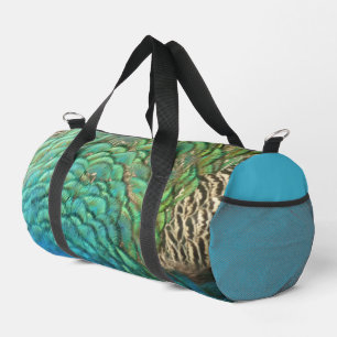 Pfauenfedern I Farbige abstrakte Naturgestaltung Duffle Bag