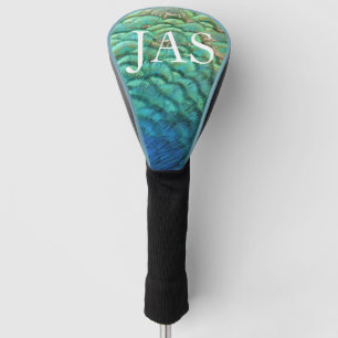 PfauenFedern in farbenprächtiger Abstrakter Natur Golf Headcover