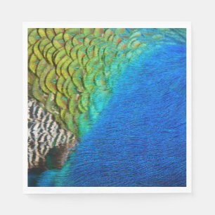 Pfauenfedern IV Farbenfrohe Abstrakte Natur Serviette