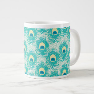 Pfauenfedern Jumbo-Tasse
