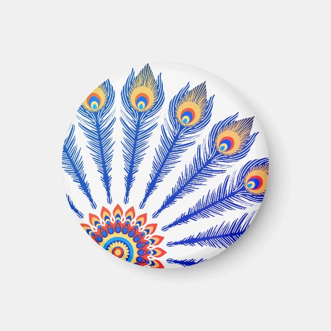 Pfauenfedern  magnet (Vorne)