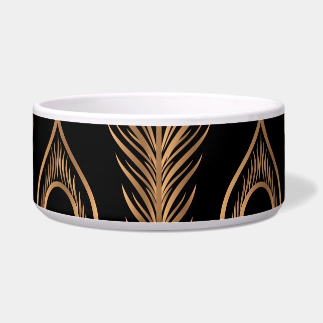 PfauenFedern, orientalisches Luxusmuster. Napf (Vorderseite)