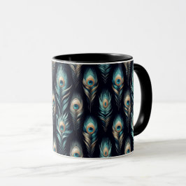 Pfauenfedern Tasse