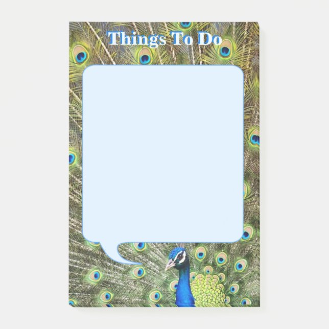 Pfauenfedern und Kalligraphieangelegenheiten Post-it Klebezettel (Vorderseite)