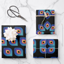 Pfauenflamme (Muster) Geschenkpapier Set
