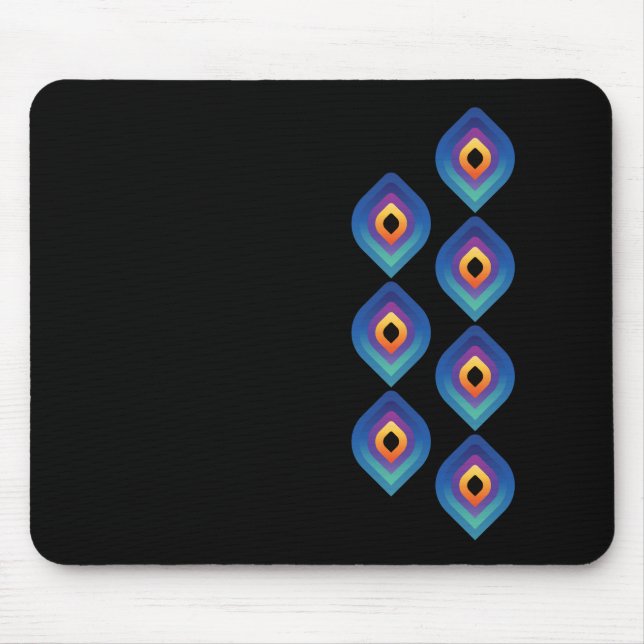 Pfauenflamme (Vertikal) Mousepad (Vorne)