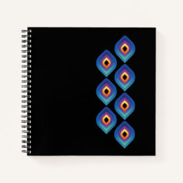 Pfauenflamme (Vertikal) Notizbuch