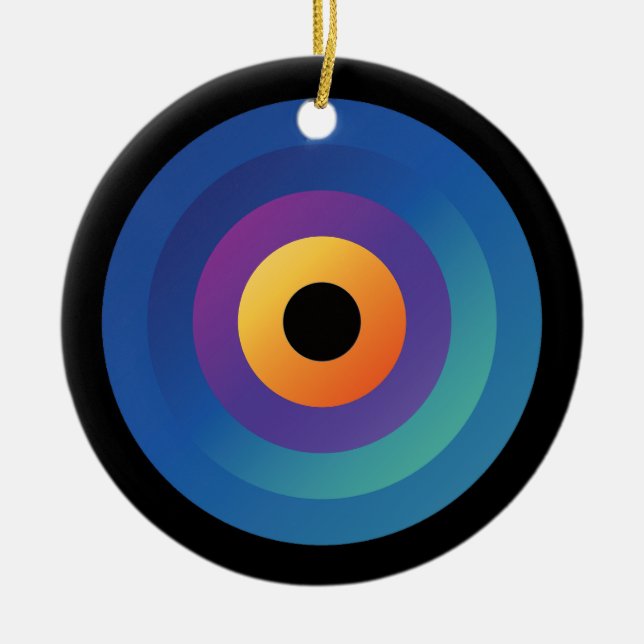 Pfauenflammkreislauf Keramik Ornament (Vorne)