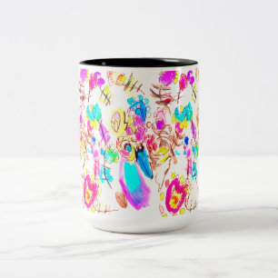 Pfauenfreude Art  Zweifarbige Tasse