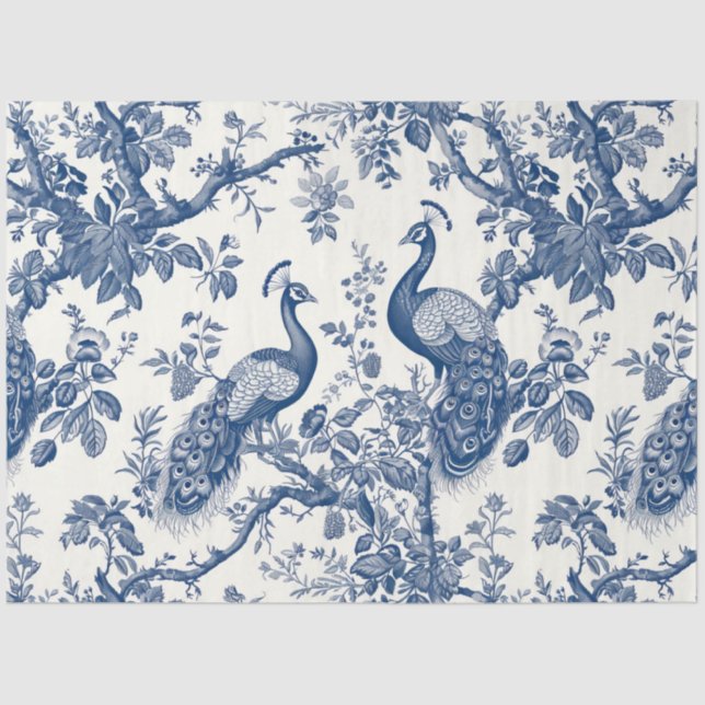 Pfauengeflechtpapier Seidenpapier (Vorderseite)