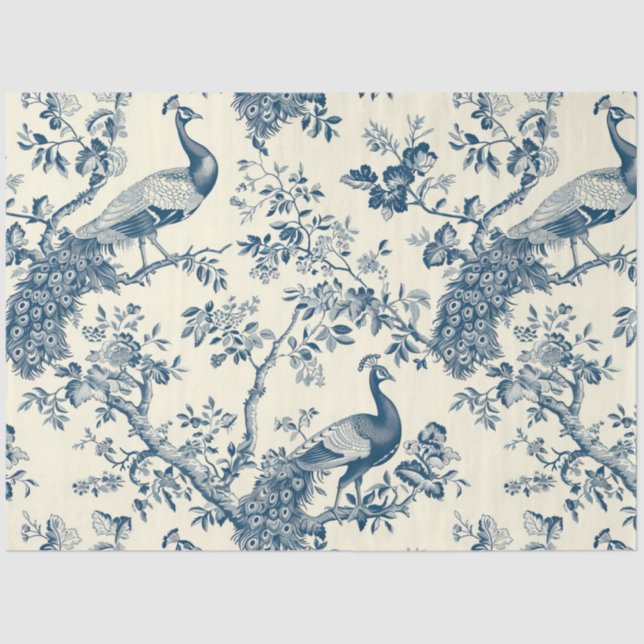 Pfauengeflechtpapier Seidenpapier (Vorderseite)